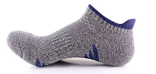 Men/'s Sports Non Slip Gripper Sole Trainer Liner Socks with Heel Protection 6-11