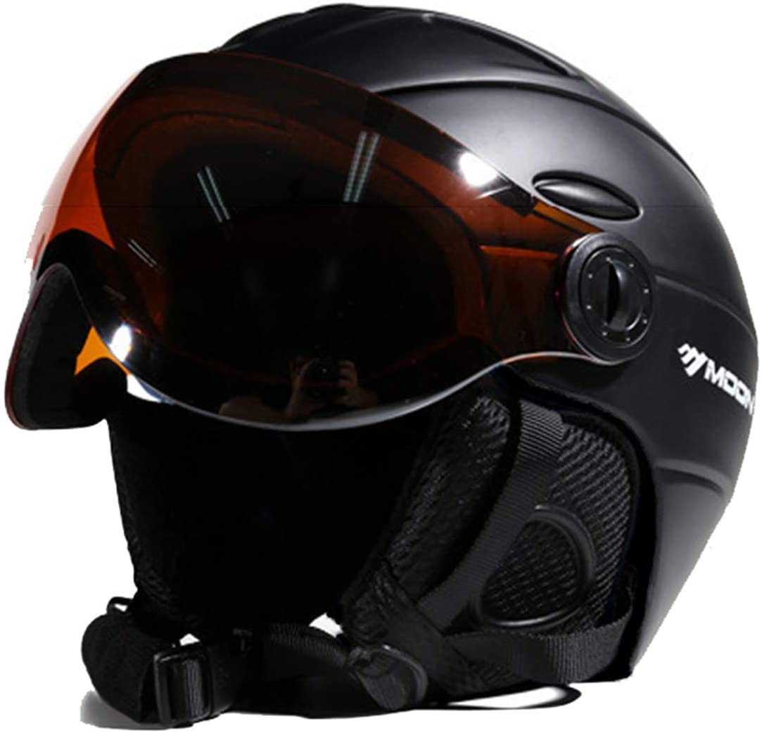 2-in-1 Visor Ski Snowboard Helmet Detachable Snow Mask Anti-fog Anti-uv Integrated Goggle Shield Low Weight Adults Men Women
