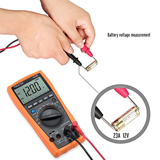 Auto-Ranging Multimeter VC99 Amp Ohm Volt Meter Multi Tester with Capacitance Frequency Test and Temperature Measurement - Maximum Reading up to 5999 and 2000uF