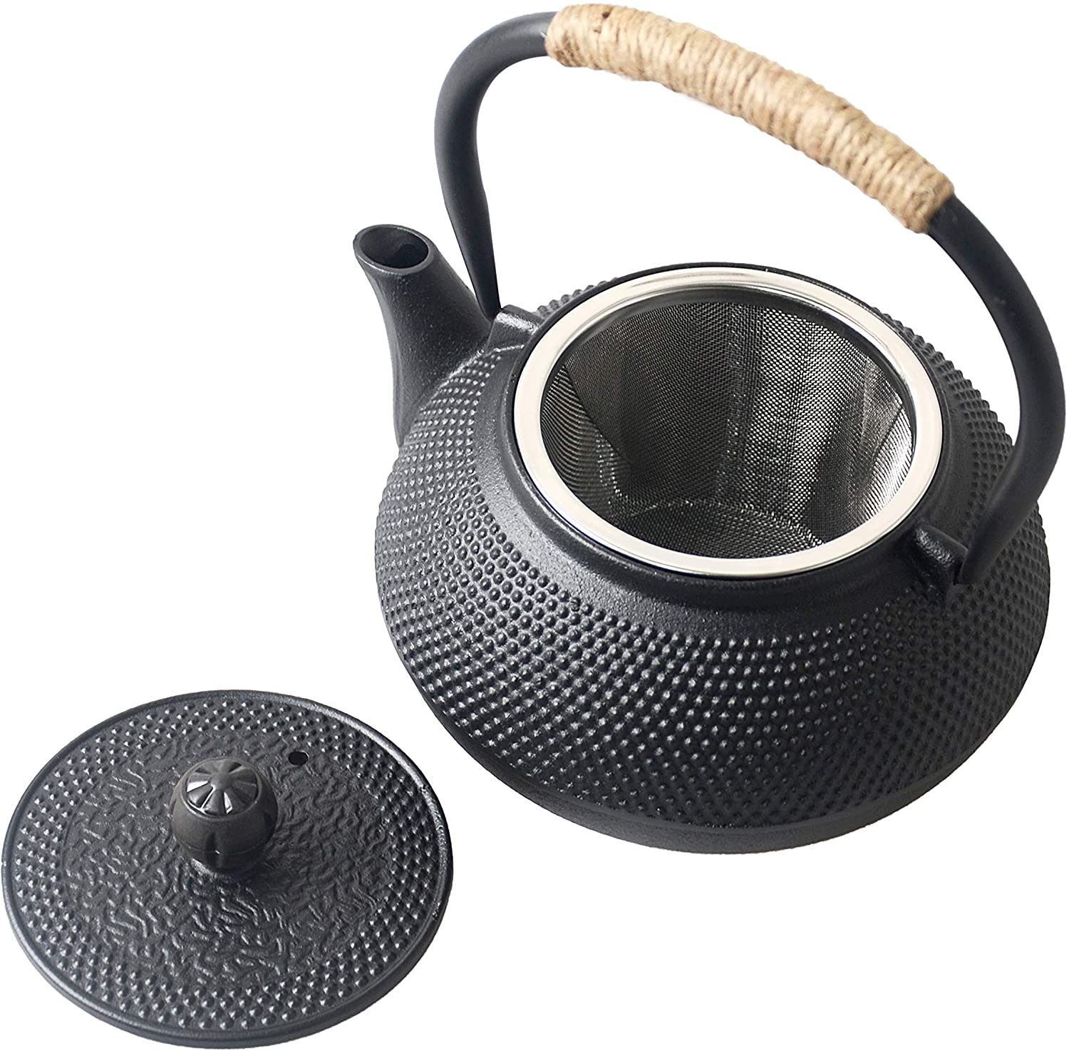 HwaGui Cast Iron Teapot with Infuser for Loose Leaf 0.8 l, Japanese Tea Pot as Healthy Craft Gift 800ml