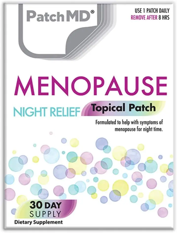 PatchMD Menopause Night Relief™ 30 Daily Topical Patches. 100% Natural & Vegan. Allergy & Filler Free. High Absorption and More bioavailable. Suitable for Sensitive stomachs & bariatric.