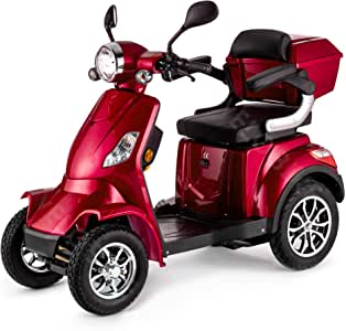 VELECO 4 Wheeled Electric Mobility Scooter 1000W Faster RED
