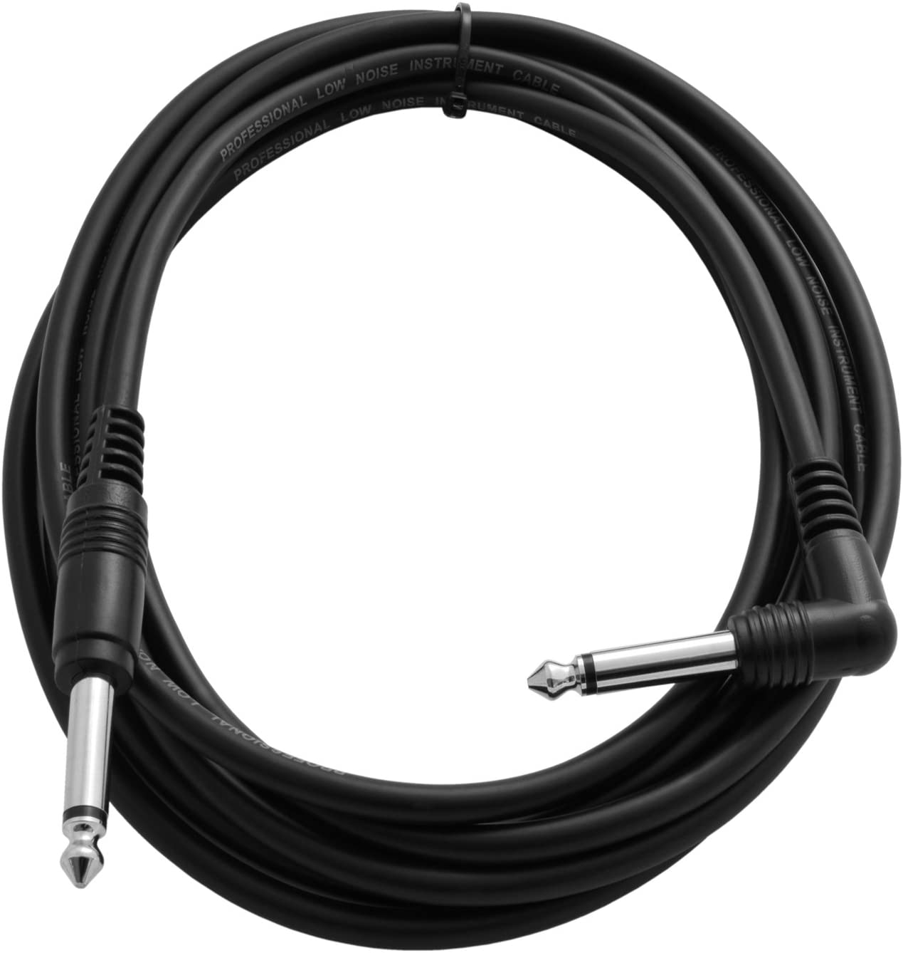 Tiger 6.35Mm - 1/4 Inch Right Angled Jack Guitar Cable - 3M Guitar, Bass Lead