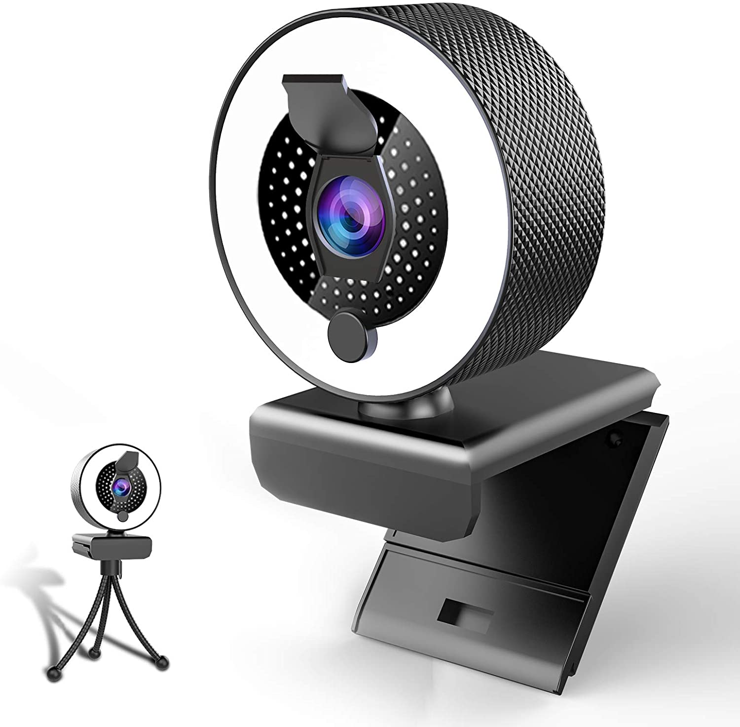 KFF 2k Webcam with Microphone and Ring light