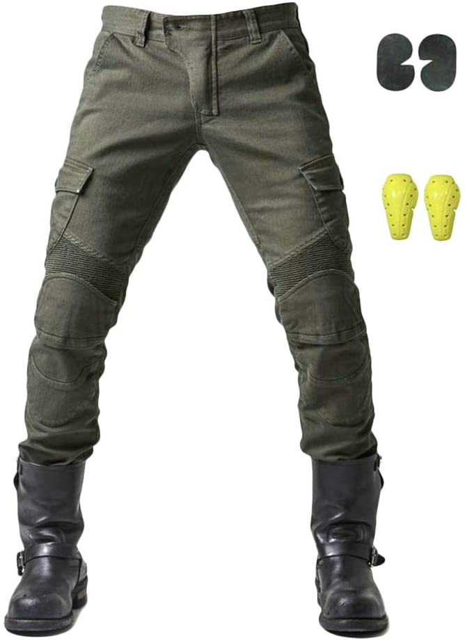 Men’s Motorcycle Jean Pants – Protective Lining Motorbike Trousers