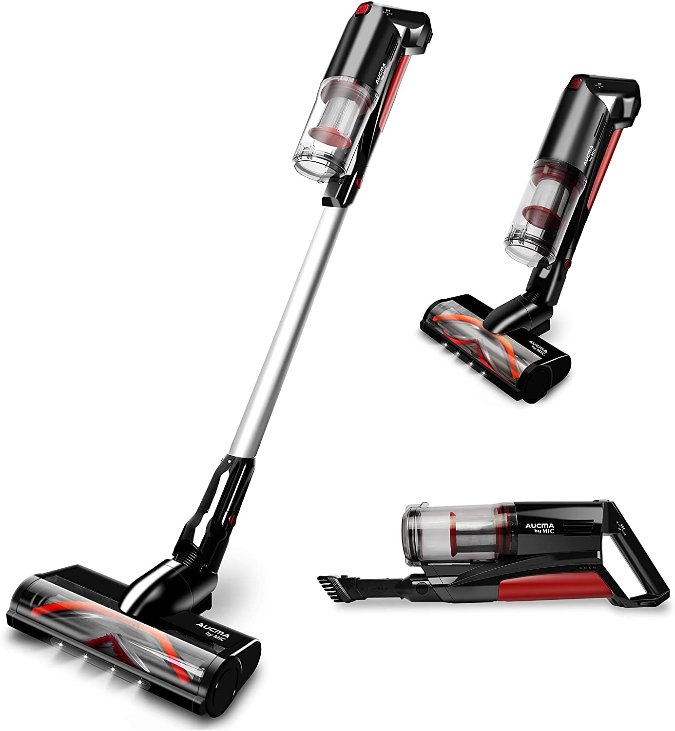 MIC Cordless Vacuum Cleaner, 20000Pa Stick Vacuum, 5 in 1 Handheld Lightweight Vacuum with Removable Battery, 3 Adjustable Suction, Up to 50 Mins Working.