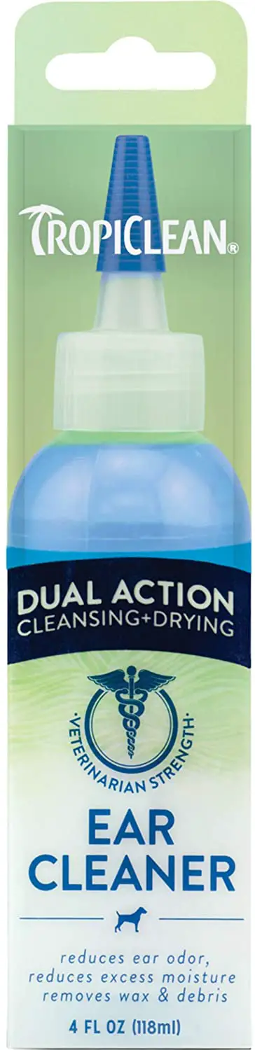 Tropiclean dual-action ear cleaner for pets 