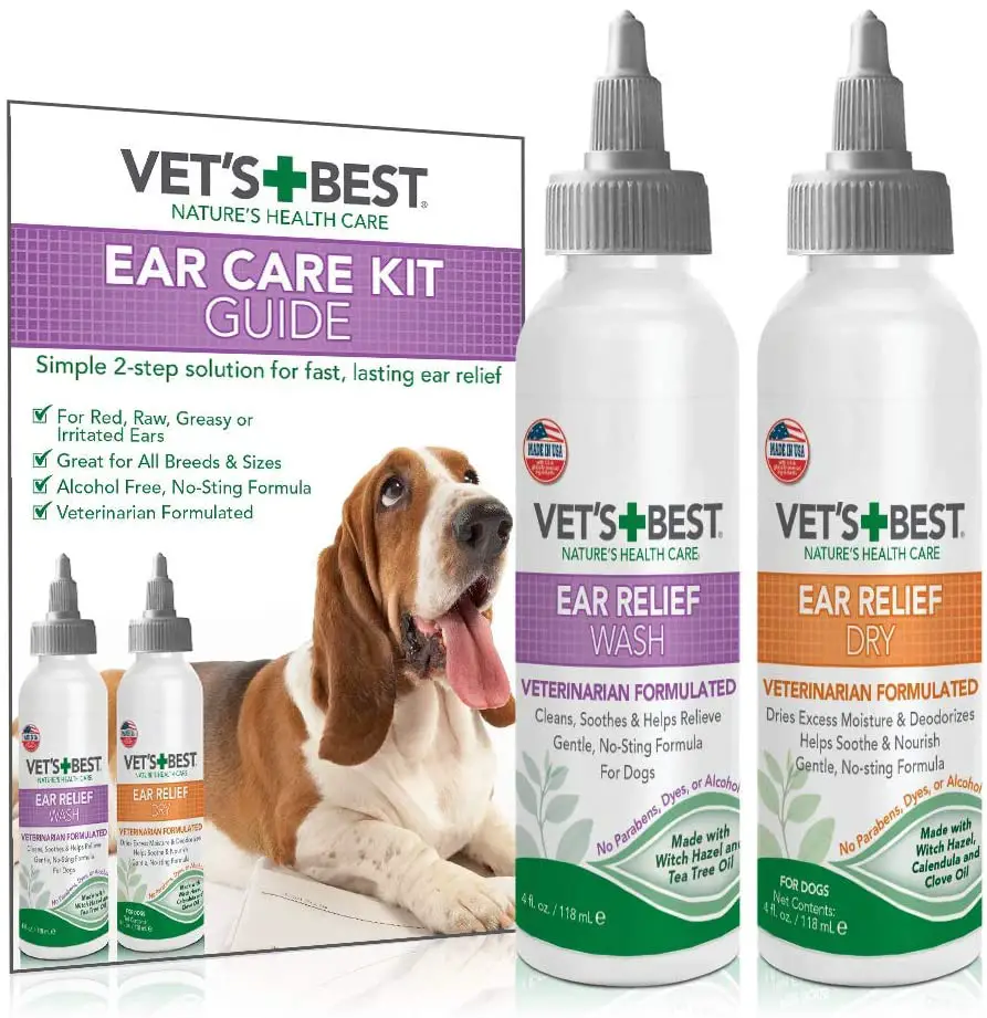 Vet's best dog ear cleaner kit.