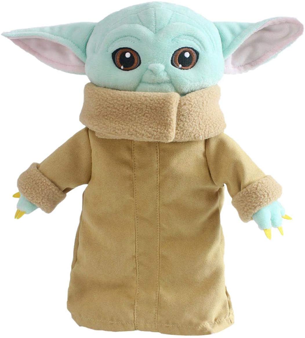 Baby Yoda Plush Figure Toys, For Kids, Stars Wars The Mandalorian Baby Yoda Teddy Plushie Soft Stuffed Doll The Child Collectible Doll Yoda Gift For Kids(9.8 Inch)