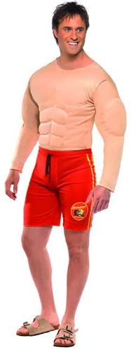 Baywatch’ Body Musclesuit with Shorts Smiffys