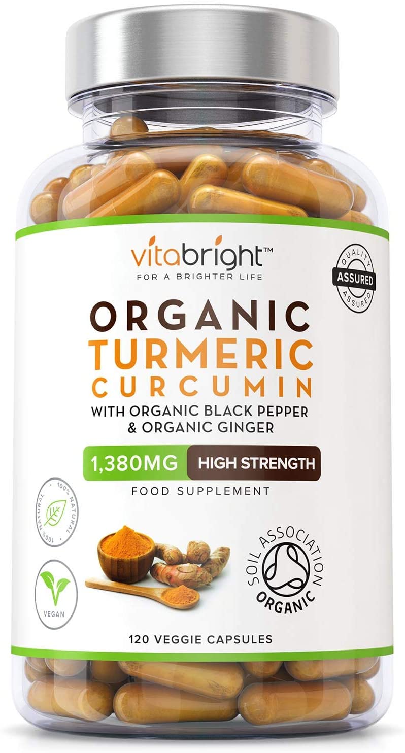 Organic Turmeric Curcumin 1380mg with Organic Black Pepper & Organic Ginger 