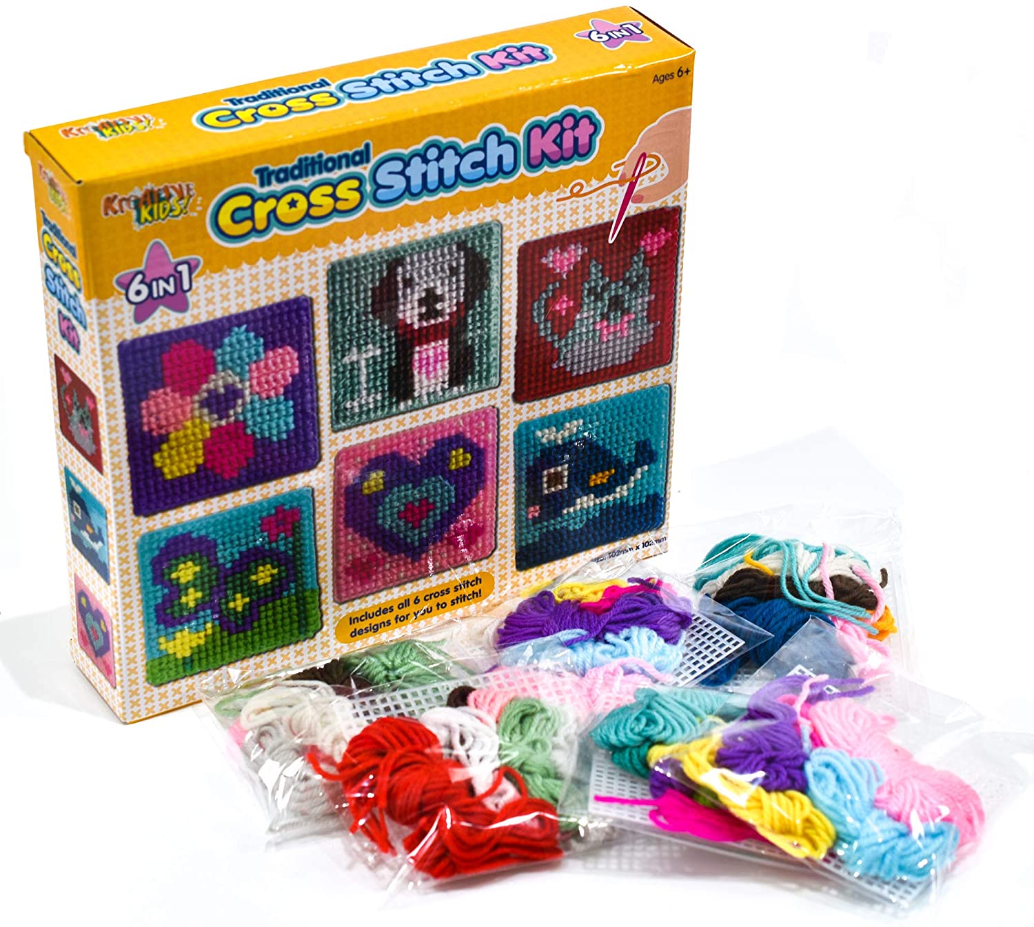 Kids 6-in-1 Cross Stitch Kit