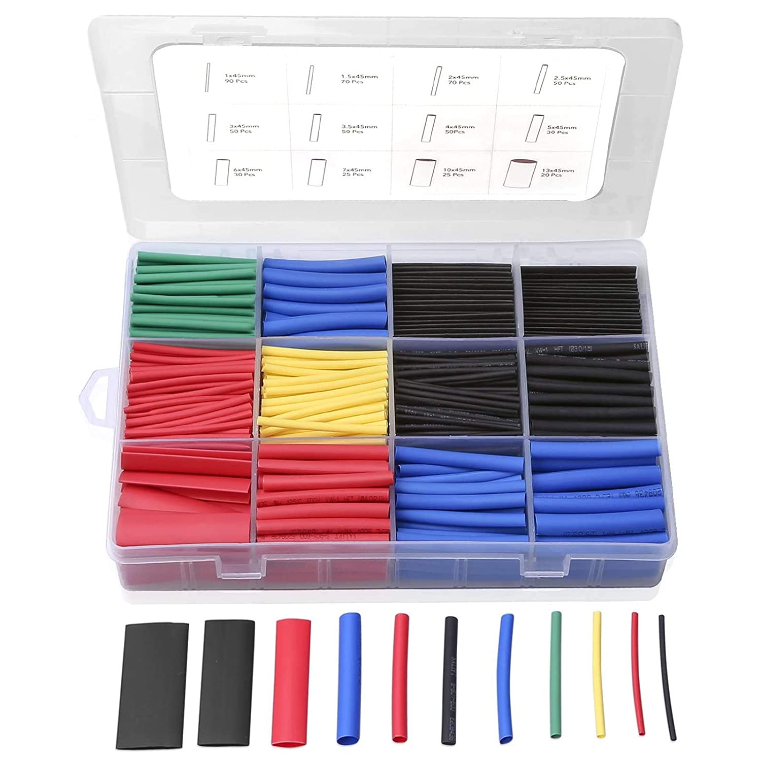 Eventronic ET1001 Heat Shrink Tubing Electric Insulation Heat Shrink Wrap Cable Sleeve 5 colors 12 sizes